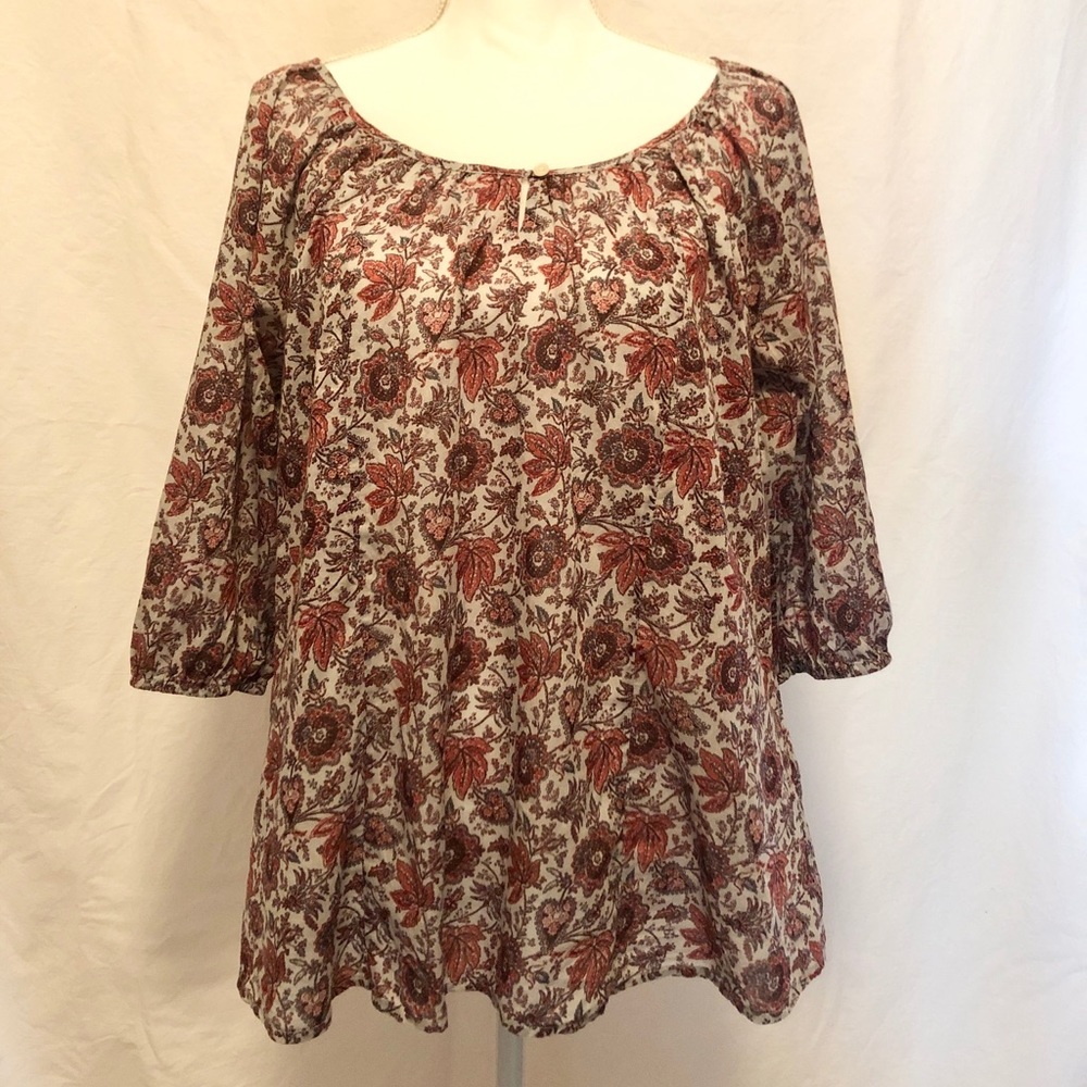 Lucky brand boho peasant blouse